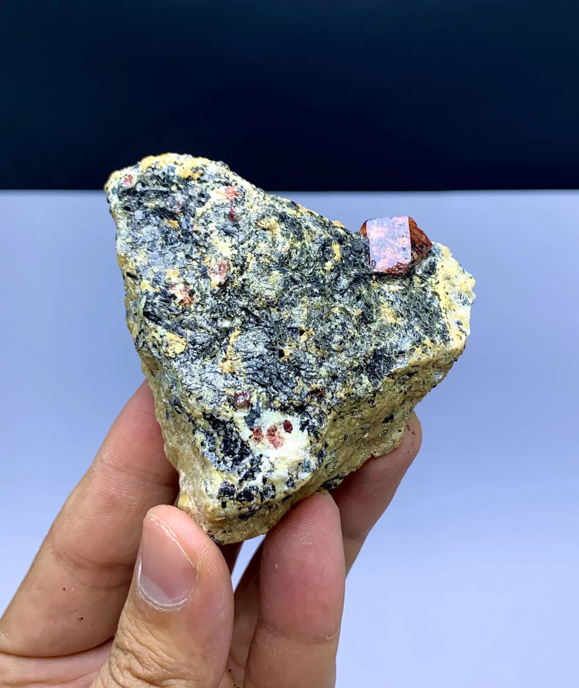 Red Zircon on Matrix from Pakistan - 150 gram