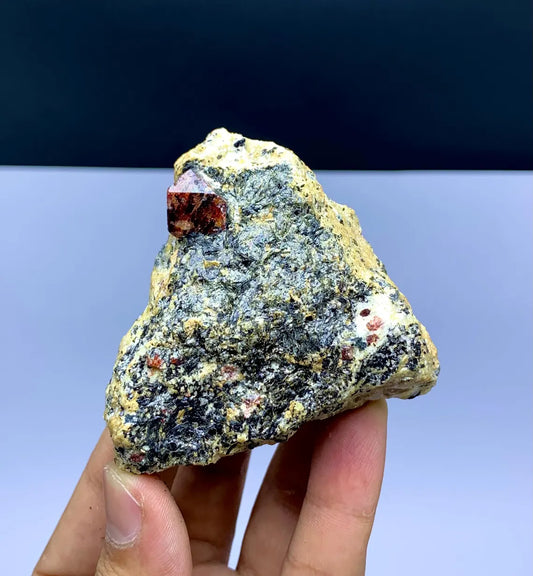 Red Zircon on Matrix from Pakistan - 150 gram