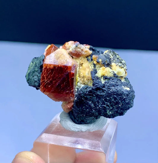 Red Zircon on Matrix from Pakistan - 37 gram