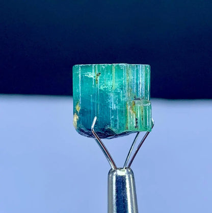 Bluish Green Tourmaline Crystal, Terminated Tourmaline from Afghanistan - 20.40 carat