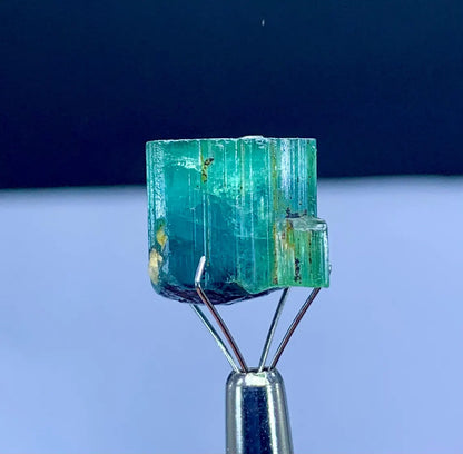 Bluish Green Tourmaline Crystal, Terminated Tourmaline from Afghanistan - 20.40 carat