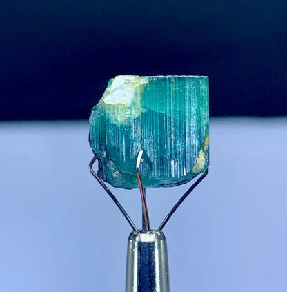 Bluish Green Tourmaline Crystal, Terminated Tourmaline from Afghanistan - 20.40 carat