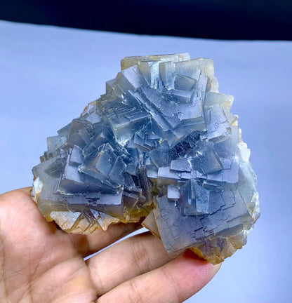 Hand Size Blue Phantom Fluorite Specimen - 572 gram