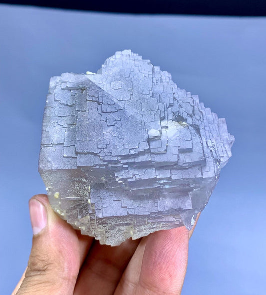 Unique Step wise Terminations Natural Fluorite Crystal from Baluchistan Pakistan - 320 gram