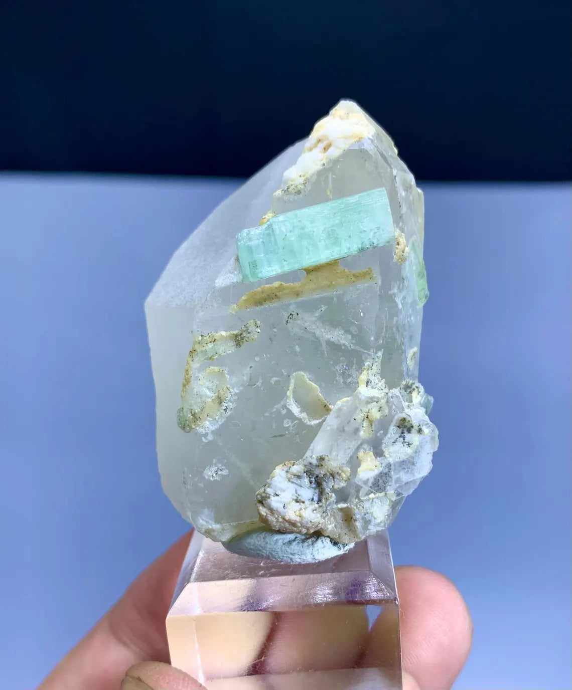 Natural Green Color Tourmalines on Quartz from Afghanistan - 59 gram