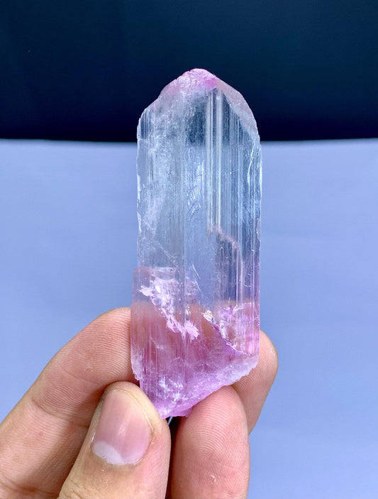 Transparent v Shape Terminated Pink Kunzite Crystal from Afghanistan- 25 gram