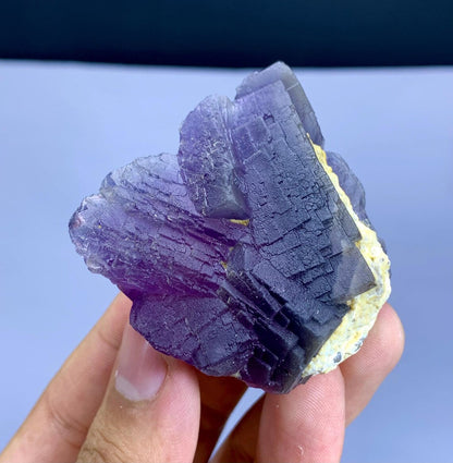 Natural Purple Phantom Fluorite Crystal from Pakistan - 98 gram