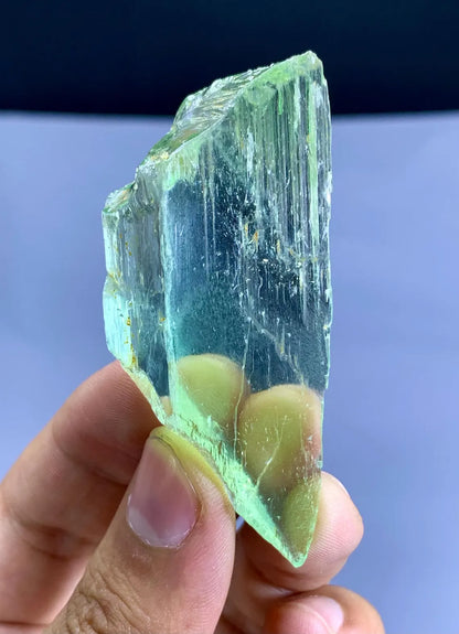 Gem Grade Green Hiddenite Kunzite Crystal from Afghanistan- 43 gram