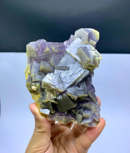 Purple & Yellow Phantom Fluorite Specimen - 598 gram