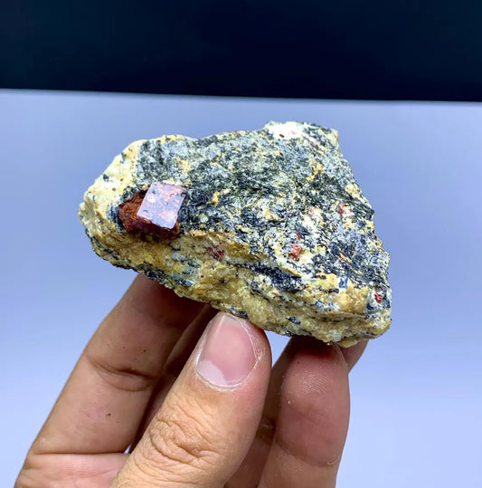 Red Zircon on Matrix from Pakistan - 150 gram