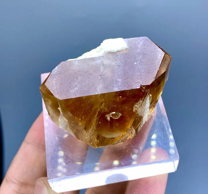 Rich Golden Color Terminated Topaz Crystal from Skardu Pakistan - 84 gram