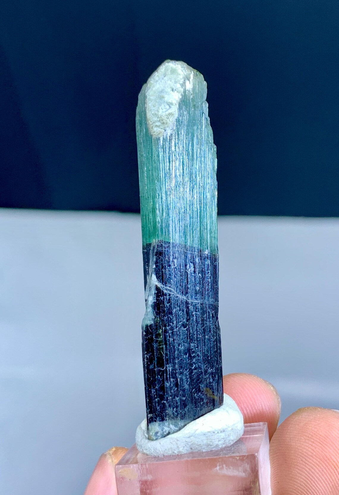 Lustrous Bicolor Tourmaline Crystal from Pakistan - 15 gram