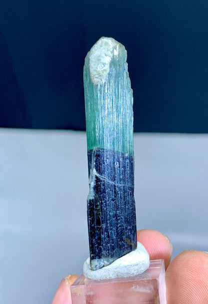 Lustrous Bicolor Tourmaline Crystal from Pakistan - 15 gram
