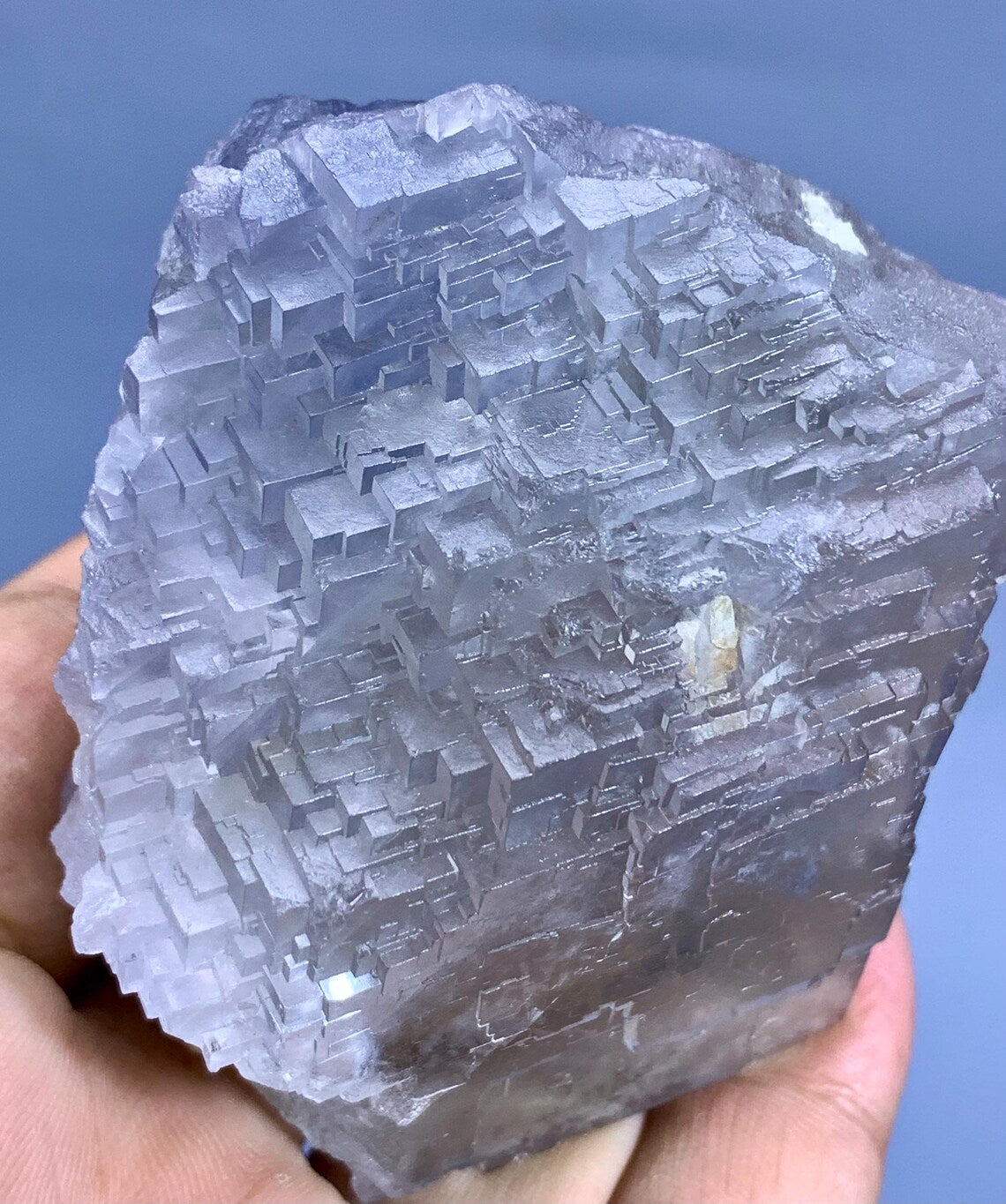 Unique Step wise Terminations Natural Fluorite Crystal from Baluchistan Pakistan - 320 gram