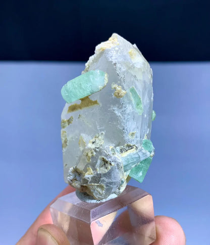 Natural Green Color Tourmalines on Quartz from Afghanistan - 59 gram