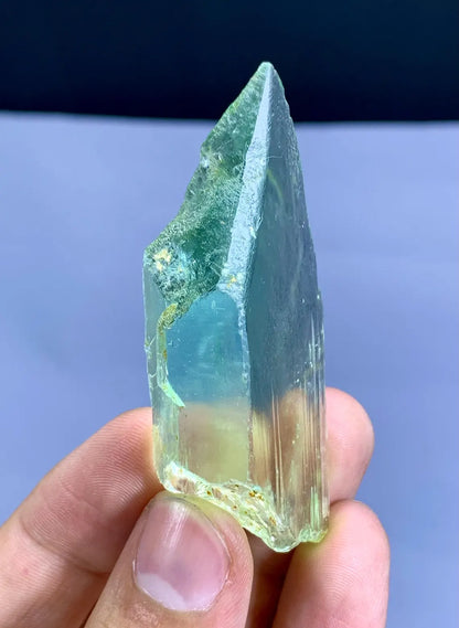 Gem Grade Green Hiddenite Kunzite Crystal from Afghanistan- 43 gram