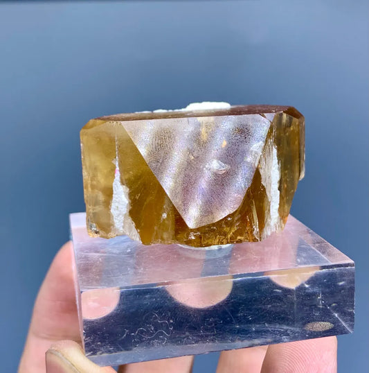 Rich Golden Color Terminated Topaz Crystal from Skardu Pakistan - 84 gram