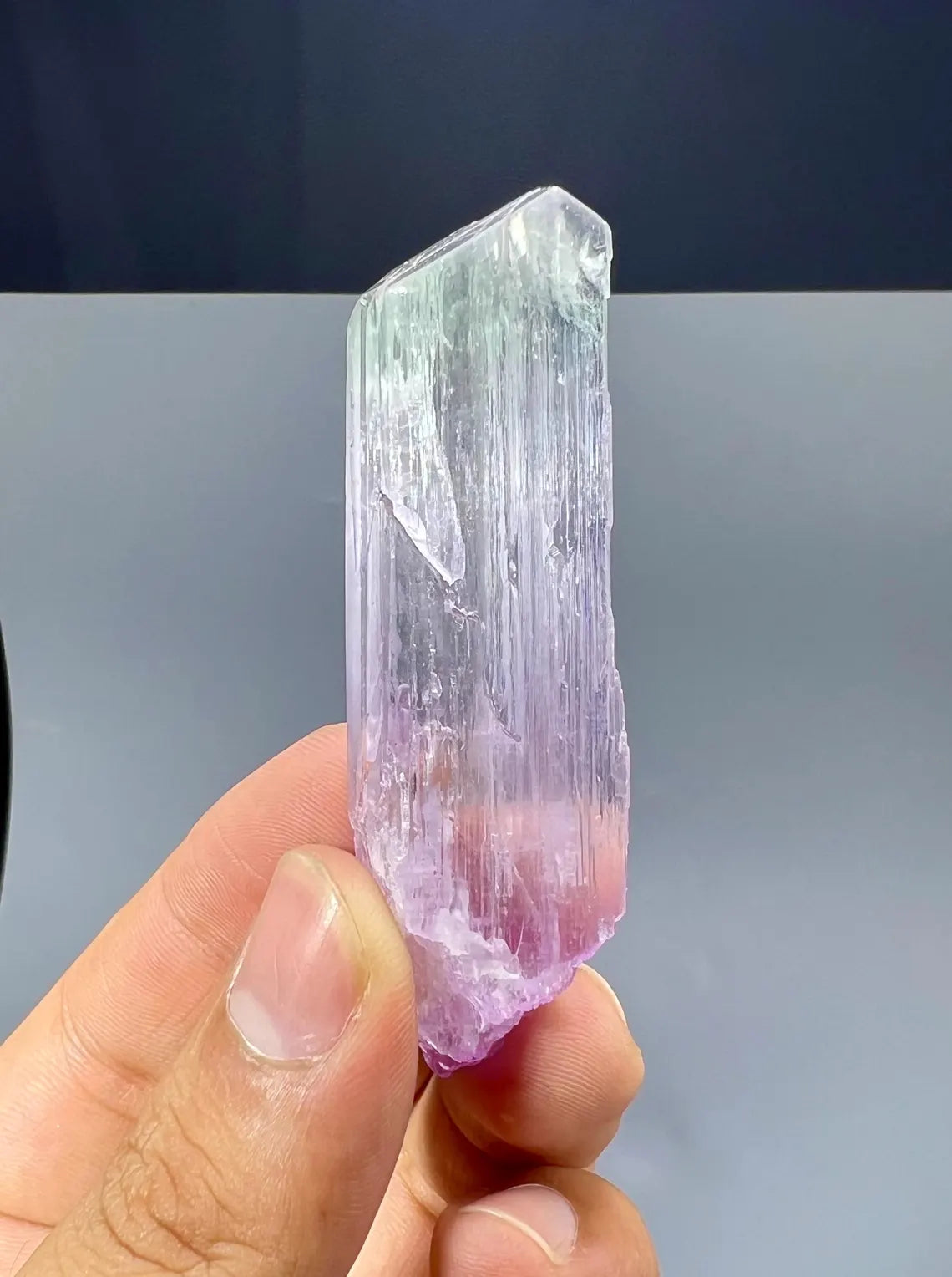 Bicolor Kunzite Crystal from Nuristan, Afghanistan - 30 gram