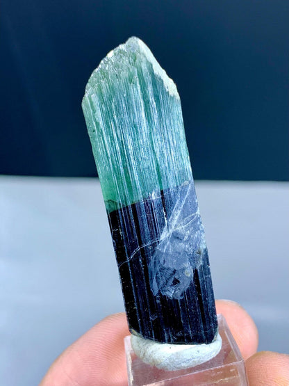 Lustrous Bicolor Tourmaline Crystal from Pakistan - 15 gram