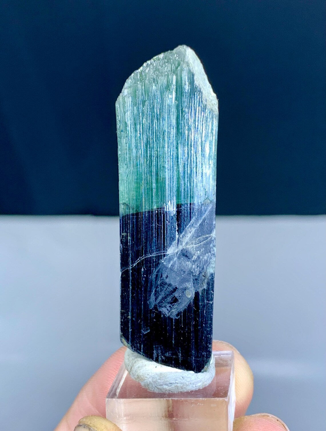 Lustrous Bicolor Tourmaline Crystal from Pakistan - 15 gram