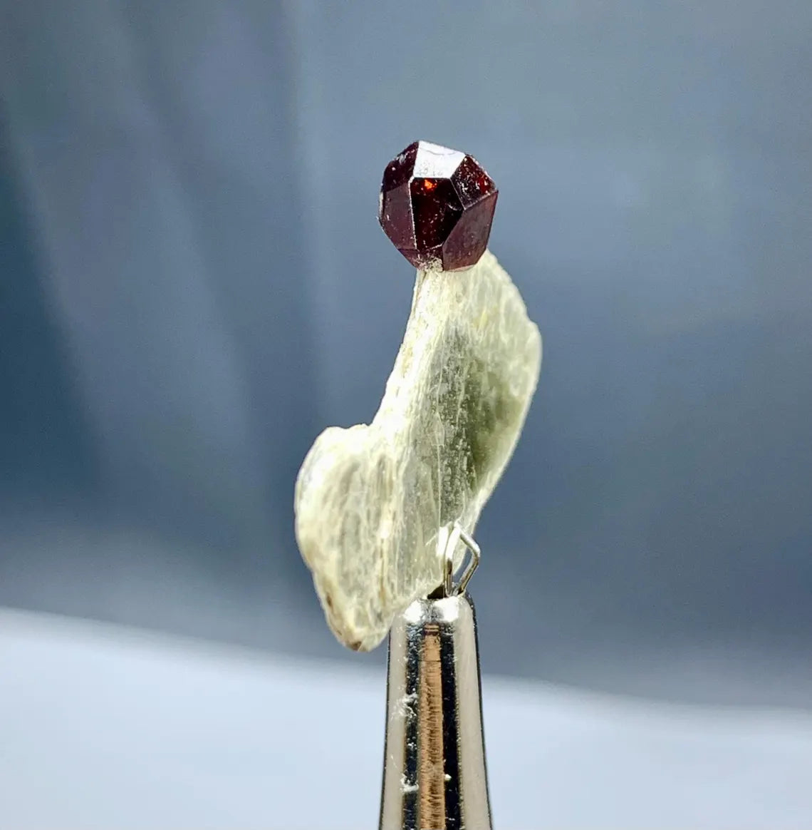Red Spessartine Garnet Crystal on Mica from Pakistan - 12.5 carats