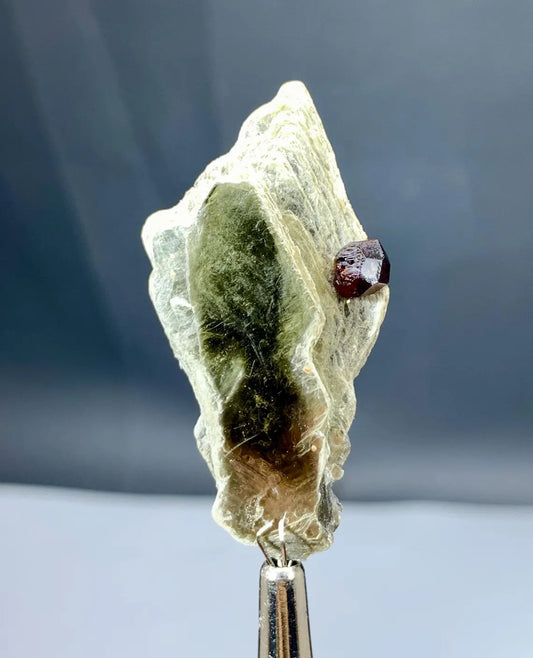 Red Spessartine Garnet Crystal on star Mica from Pakistan - 34.5 carats