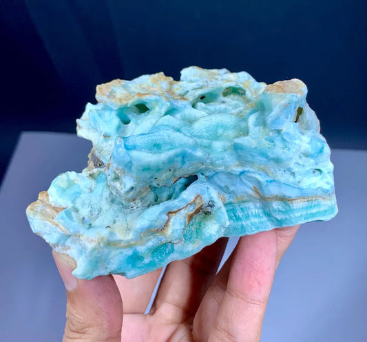 Blue Aragonite Crystal Specimen from Afghanistan - 343 grams