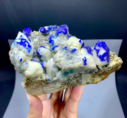 FLuorescent Rare Blue Afghanite Specimen from Afghanistan - 833 Gram