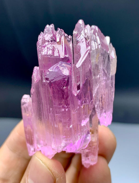 Gemmy Pink Kunzite with Spikes Terminations ! Kunzite Crystal Specimen - 59 grams