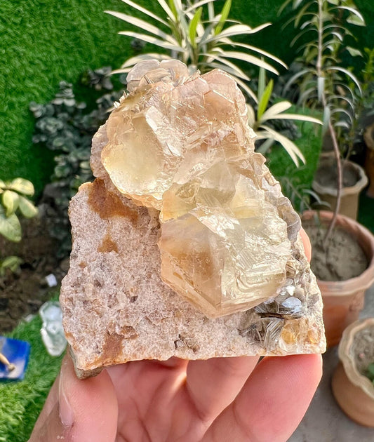 Fluorite Crystals on Matrix from Gilgit Baltistan, Pakistan - 129 gram