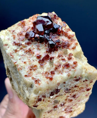 Garnet Cluster on Feldspar from Skardu Pakistan - 242 gram