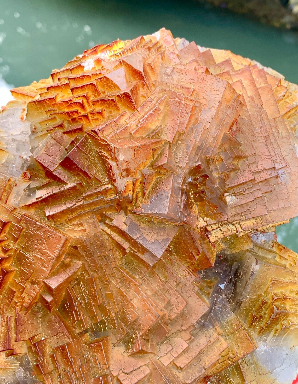 Colorful Rainbow Shade Phantom Fluorite with Yellow Effect – Mineral Display Piece - 6.4 kg