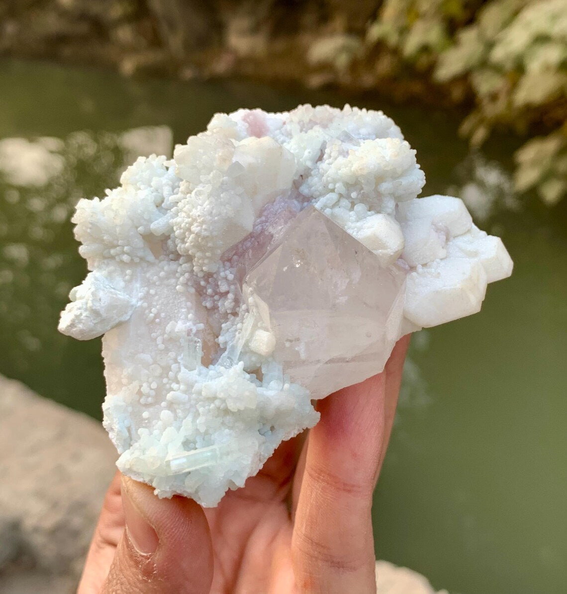 Rare Montebrasite with Tourmalines Quartz and Lepidolite from Skardu Pakistan - 203 gram