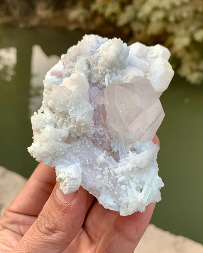 Rare Montebrasite with Tourmalines Quartz and Lepidolite from Skardu Pakistan - 203 gram