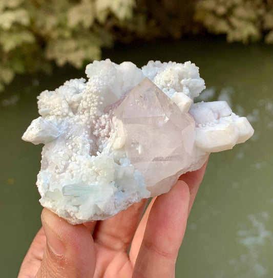 Rare Montebrasite with Tourmalines Quartz and Lepidolite from Skardu Pakistan - 203 gram