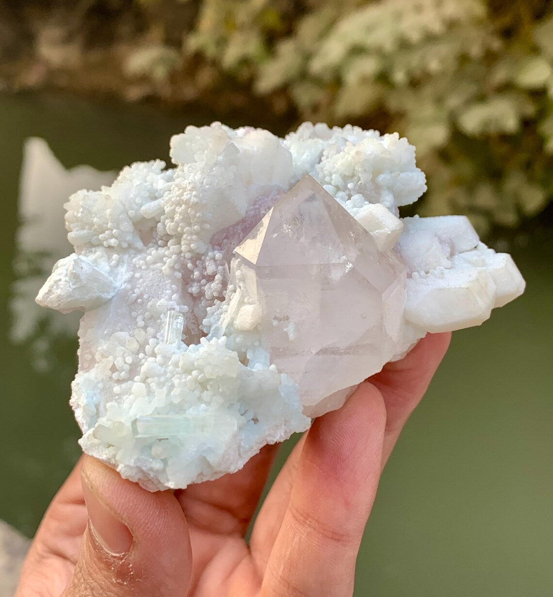 Rare Montebrasite with Tourmalines Quartz and Lepidolite from Skardu Pakistan - 203 gram