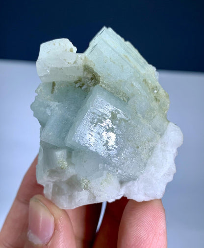 Aquamarine on Albite from Nagar valley Pakistan - 89 gram