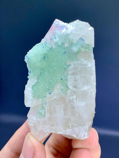 Pink and Green Tourmaline Crystals on Quartz from Afghanistan - 86 gram