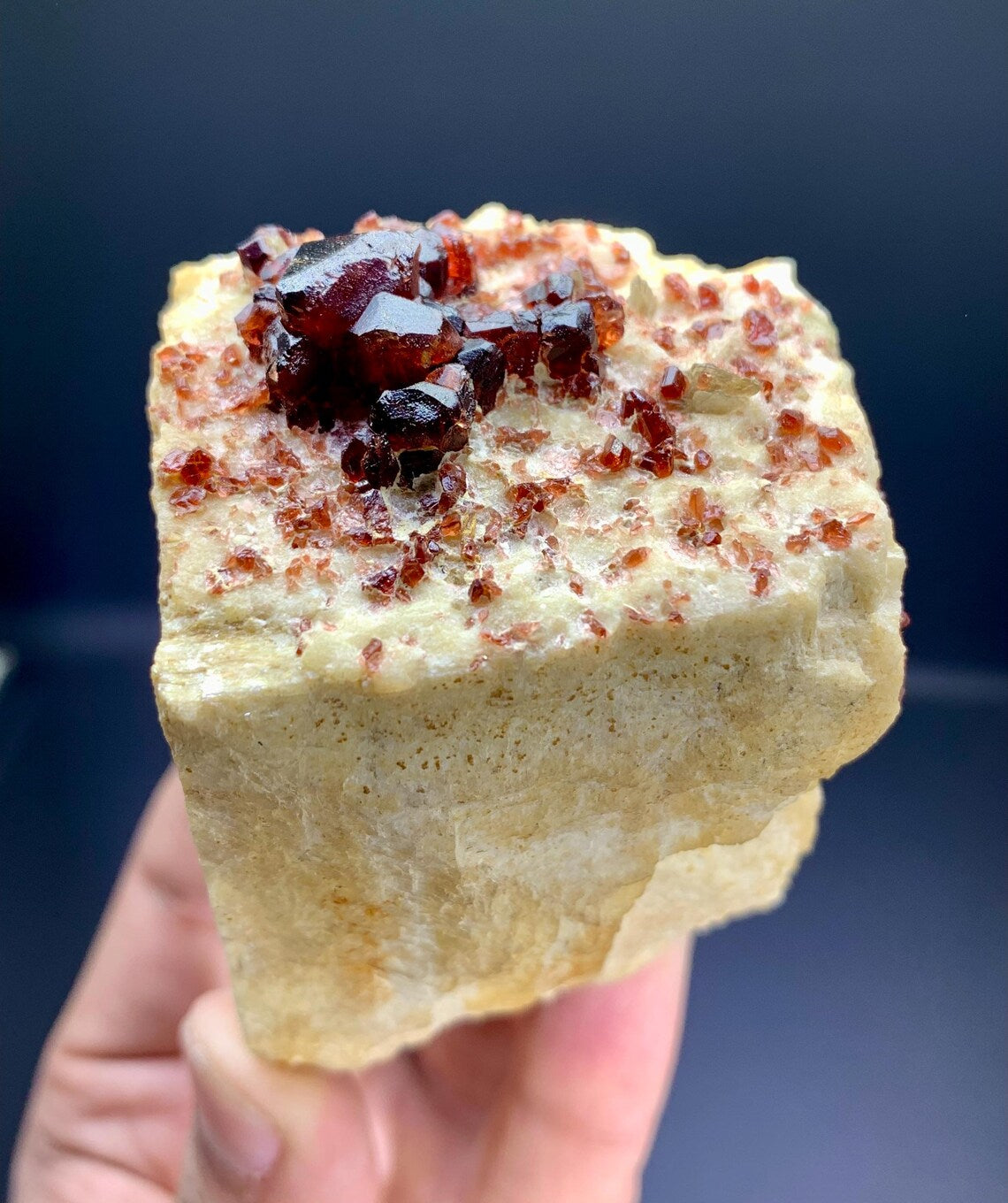 Garnet Cluster on Feldspar from Skardu Pakistan - 242 gram