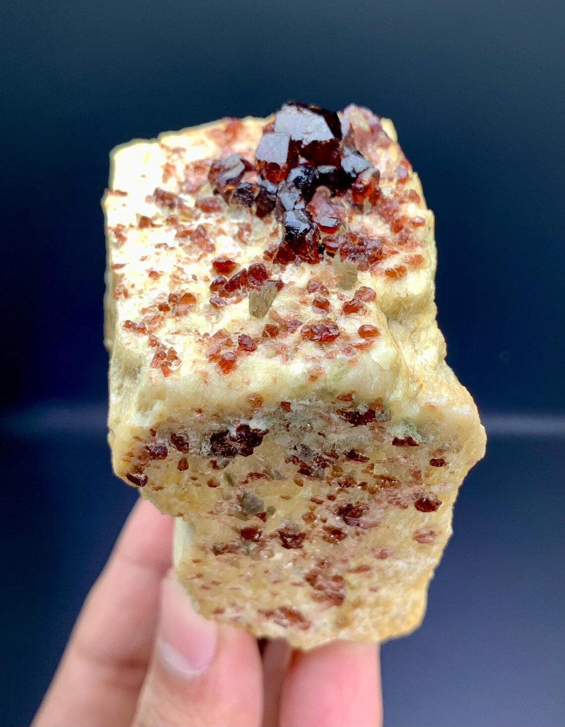 Garnet Cluster on Feldspar from Skardu Pakistan - 242 gram