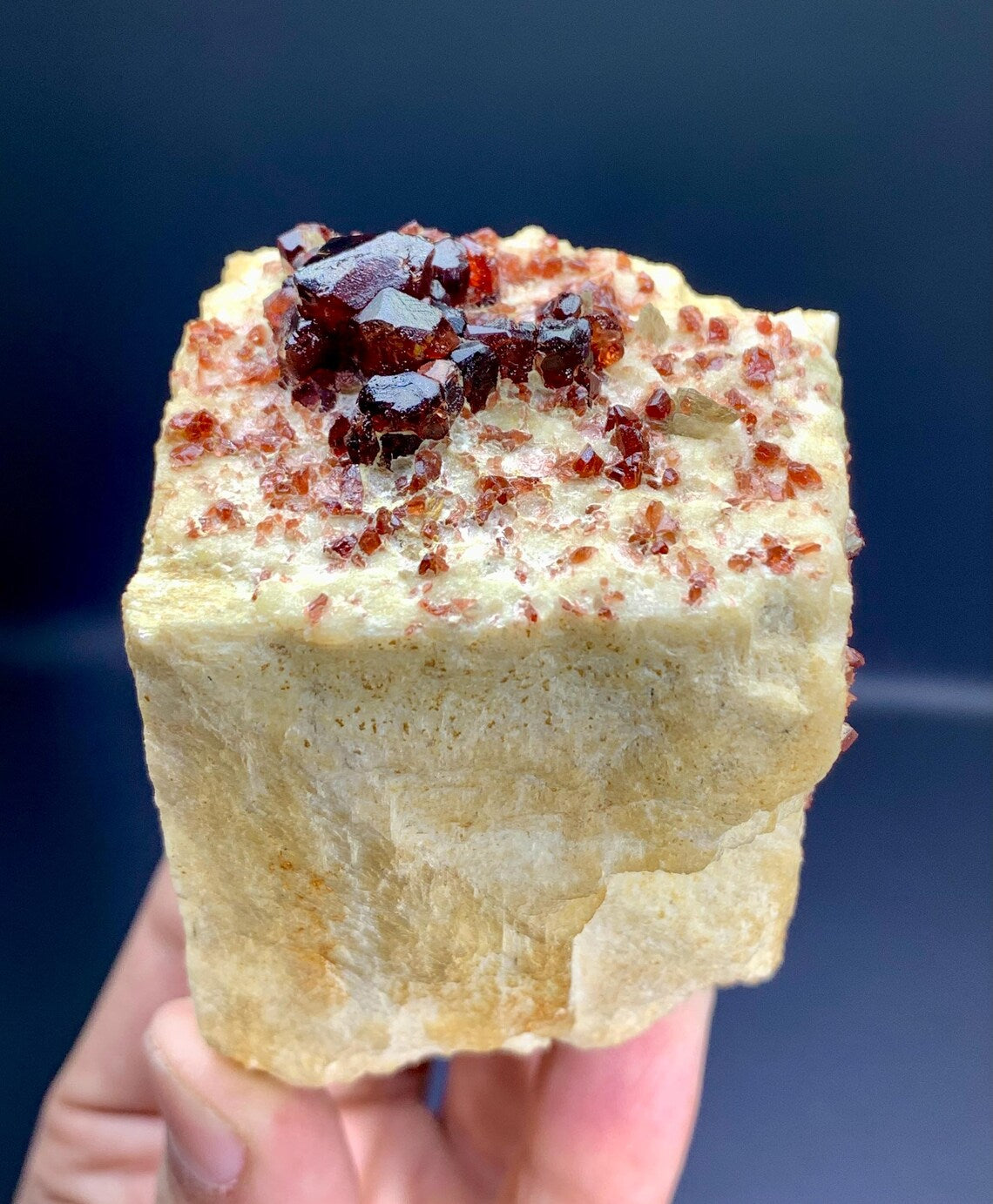 Garnet Cluster on Feldspar from Skardu Pakistan - 242 gram