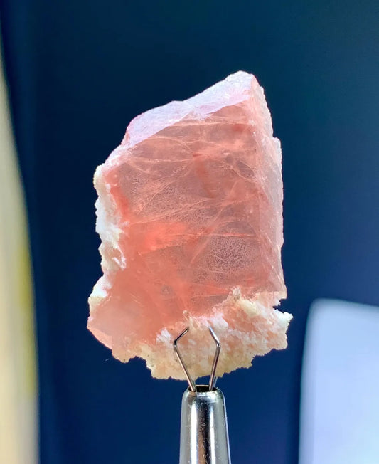 Rare Gemmy Pink Rhodochrosite Crystal from Skardu Pakistan - 25.50 Carats