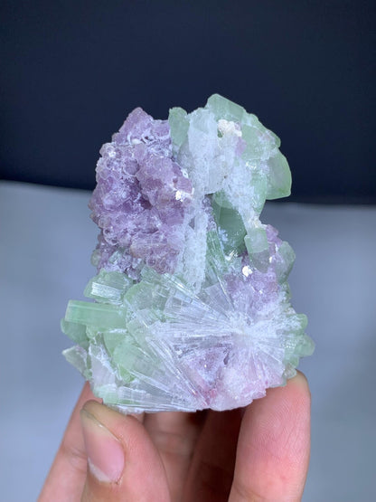 Bicolor Tourmaline Cluster on Lepidolite from Afghanistan - 116 gram