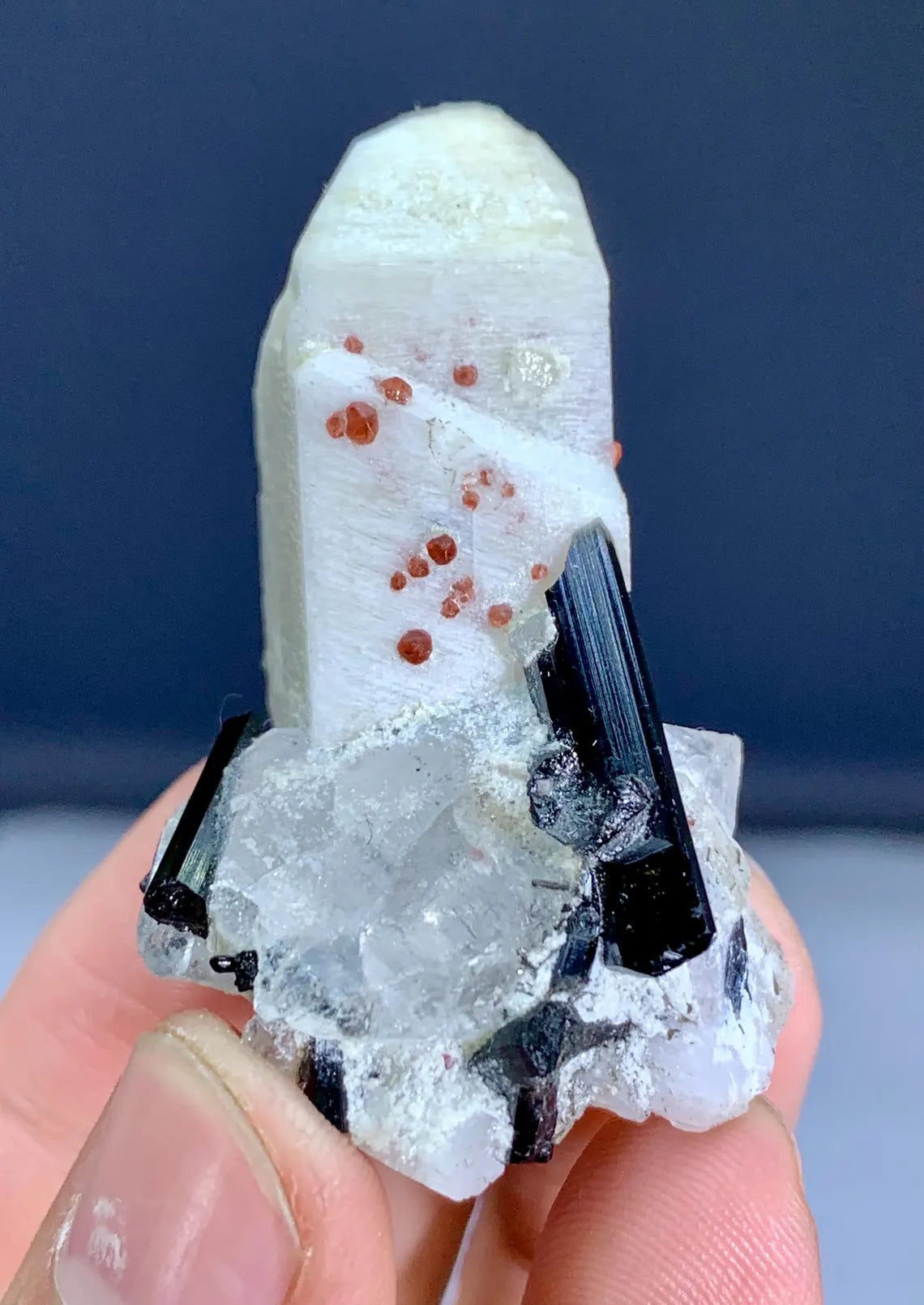 Garnet on Feldsapr, Schorl and Quartz from Pakistan - 28 gram