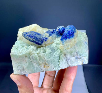 Fluorescent Rare Blue Afghanite Specimen from Afghanistan - 720 gram