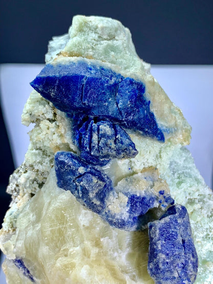 Fluorescent Rare Blue Afghanite Specimen from Afghanistan - 720 gram