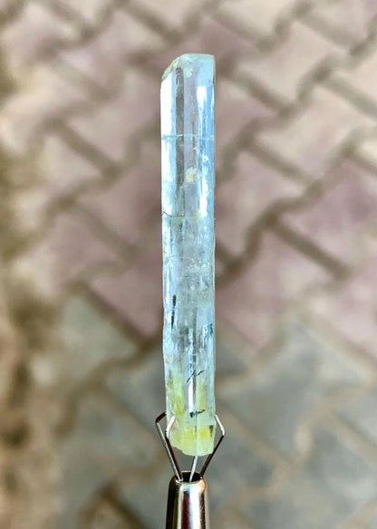 Gemmy Blue Aquamarine with Schorl inclusions from Shigar valley Pakistan - 16.50 carats