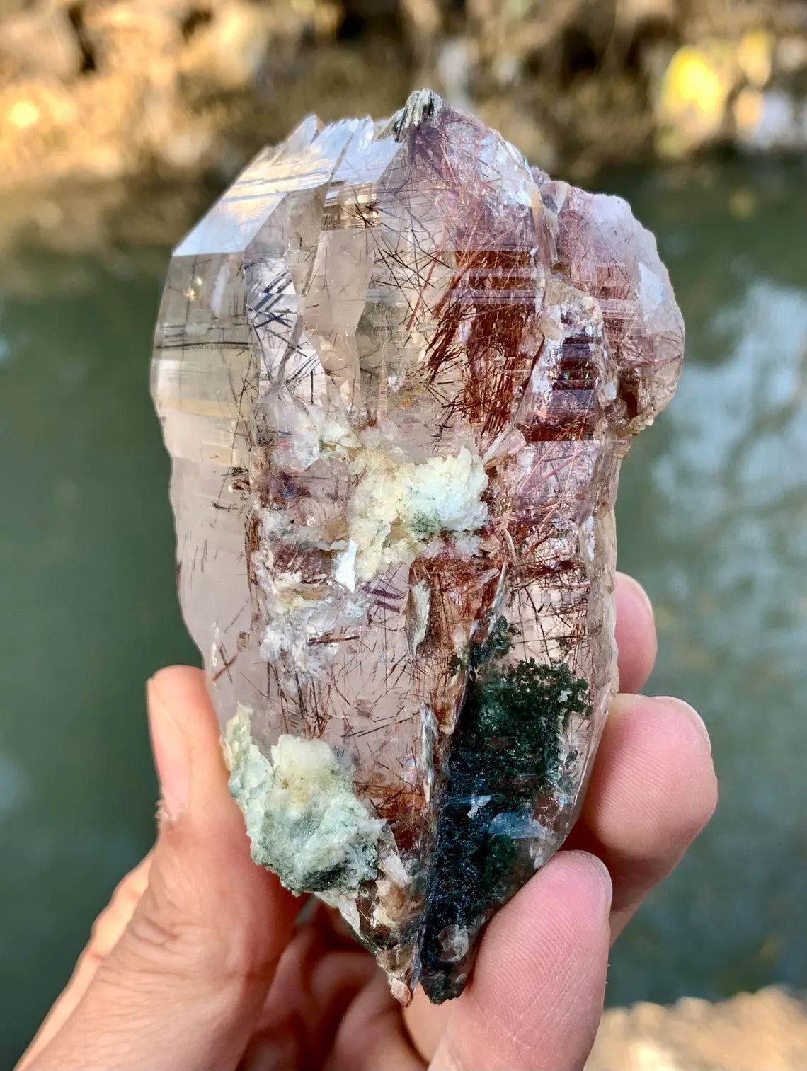 Rare Sagenite Rutile inclusions in Smoky Quartz from Skardu Pakistan - 264 gram