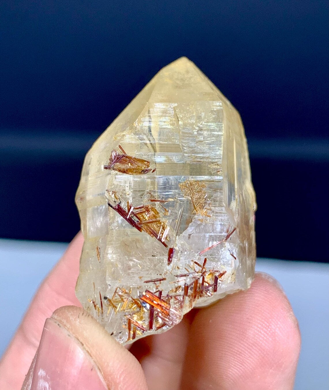 Rare Sagenite Rutile on Quartz Crystal Specimen from Pakistan - 25 gram