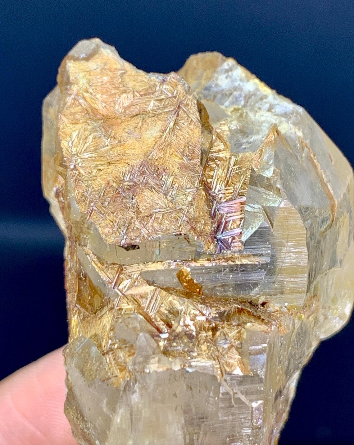 Rare Sagenite Rutile on Quartz Crystal Specimen from Pakistan - 90 gram
